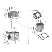 Junta de tapón de cubierta de culata quad Shineray 250cc St-9E 