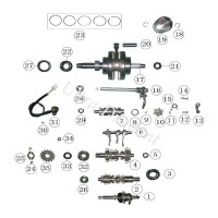 Cojinete de motor para quad Shineray 200cc STIIE-STIIE-B (Ø:47 - 6204)