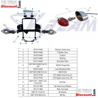 Soporte de faro Skymax 50cc a 125cc (Negro) Bilder 1