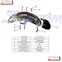 Guardabarros delantero CHROME para Skyteam Dax Skymax Bilder 1 Guardabarros delantero CHROME para Skyteam Dax Skymax Bilder 1