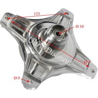 Maza de rueda DEL-TRAS tuning 10mm para PBR 50cc a 125cc (nickel)