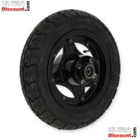 Rueda trasera 3.50-10 completa para Dax Skymax (Negro)