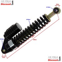 Amortiguador delantero a gas quad Shineray 200cc (320mm, Negro)