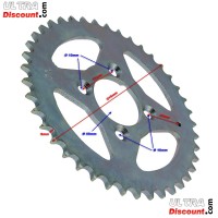 Corona 41 dientes de quad Shineray 350cc (XY350ST-E)