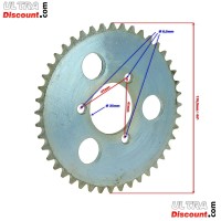 Corona reforzada de 44 dientes cadena gruesa 3T (TF8) (tipo 3)