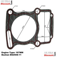 Junta de cubierta de cilindro para Quad Bashan 250cc (BS250S-11)