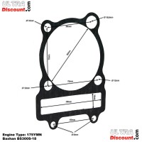 Junta de cilindro para quad Bashan 300cc (BS300S-18)