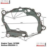 Paquete de juntas para quad Bashan 250cc (BS250S-11)