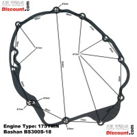 Junta de carter de embielaje Quad Bashan 300 BS300S-18