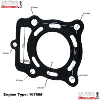 Junta de culata para motor Bashan 250cc (BS2500S-11)