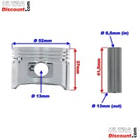 Kit de cilindro en hierro fundido para Quad 110cc (1P52FMH)