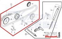 Kit catena de distribución 125cc por PBR Skyteam