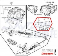 Accesorios para culata de motor por Dax Skyteam 50cc