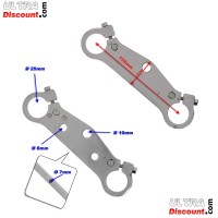 Par de tijas de horquilla tuning para minimoto Nitro ALU