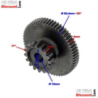 Piñón doble para arranque Pit Bikes 200cc-250cc (16 dientes)