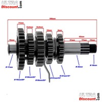 Piñonería de caja de cambios quad Shineray 300STE