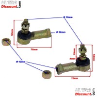 Tirantes de dirección con rótulas para quad Shineray 250ST-9C