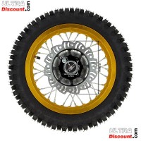 Rueda trasera 12'' ORO para Pit bike AGB27 (tacos 12mm)