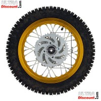 Rueda trasera 12'' ORO para Pit bike AGB27 (tacos 12mm)