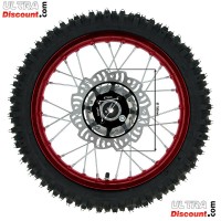 Rueda DEL. 14'' ROJO completa Pit bike AGB27 (tacos de 10mm) Bilder 1