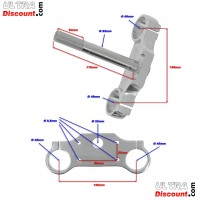 Tijas de horquilla Con Placa Superior para Dirt Bike (Tipo 2)