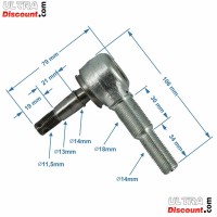 Rótula de suspensión superior para quad Shineray 150cc