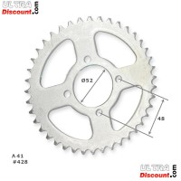 Corona reforzada de 41 dientes Pit Bike (modelo 2, paso: 428)