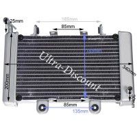 Radiador + adaptador + ventilador quad Shineray 250cc STIXE