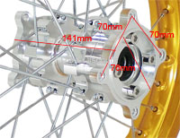 *Llanta trasera Pit Bike 14'' Alta Gama (CNC) Bilder 1