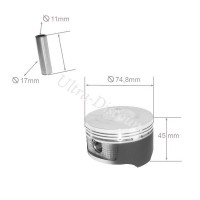 Kit de pistón para quad Bashan 300cc (BS300S-18) Bilder 1