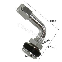 Válvula codada para neumáticos Tubeless (cromada) Bilder 1