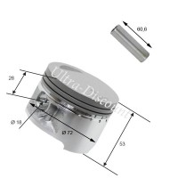 Kit de pistón para quad Shineray 300cc ST-5E (172FMN) Bilder 1