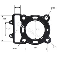 Junta de culata para motor de quad shineray 300cc (XY300ST-5E)