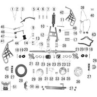 Tuerca de puente trasero para quad Shineray 250cc ST-9E (tipo 1)