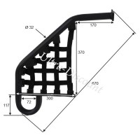 Parrilla reposapies izquierda para quad Shineray 250cc ST-9E