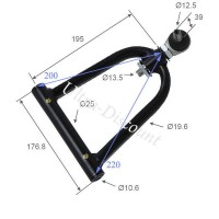 Brazo de suspensión superior derecho quad Bashan 200cc (BS200S-3)