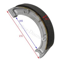 Zapatas de freno traseras quad Bashan 200cc (BS200S-3) Bilder 1