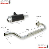 Tubo de escape Racing Inox para Pit bike 200cc AGB30