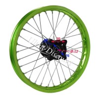 Llanta DEL. 14'' VERDE para Pit Bike (tipo 2)