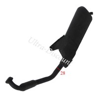 Tubo de escape para scooter chinas 125cc (tipo 3)