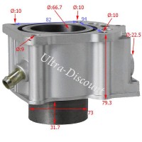 Cilindro para quad Shineray 250 cc ST-9E (tipo 2) Bilder 1