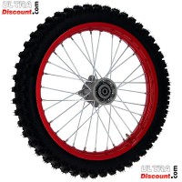 Rueda delantera 17'' para Pit bike AGB30 - Rojo Bilder 1
