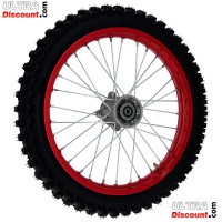 Rueda delantera 17'' para Pit bike AGB30 - Rojo