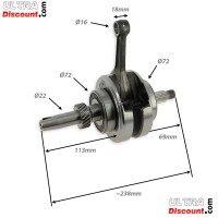 Cigüeñal para quad Shineray 250cc XY250ST-9E