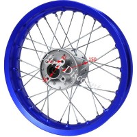 Llanta trasera Pit Bike 14'' AZUL (tipo 1)