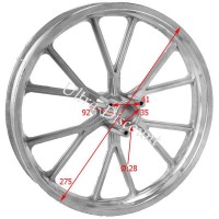 Llanta delantera 10'' mini Cross (tipo 2) Bilder 1