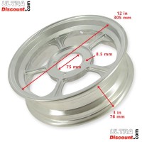Llanta de aluminio para Monkey - Gorilla 50cc a 125cc (3.50x10) type1 Bilder 1
