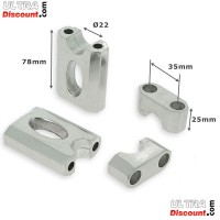 Torreta de dirección + tornillos para Dirt Bike (tipo 3)