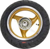 Rueda trasera completa para Scooter chinas (Oro - tipo 2) Bilder 1