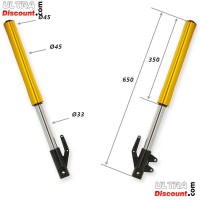 Piernas de horquilla para Dirt Bike Oro (650mm) Bilder 1